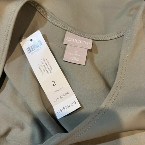 Chico's NWT Olive Green Sleeveless Tanks Size L - Picture 8 of 8